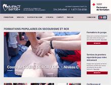 Tablet Screenshot of impactsante.ca